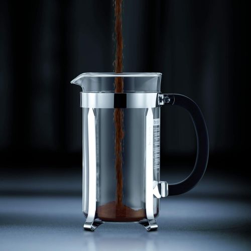  Bodum Chambord French Press Coffee Maker with Shatterproof Carafe, 34 Ounce, Chrome