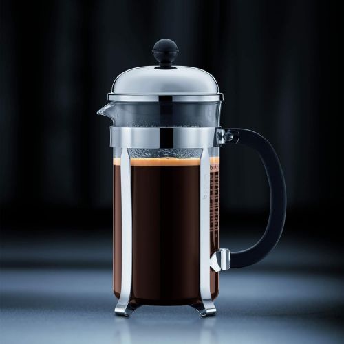  Bodum Chambord French Press Coffee Maker with Shatterproof Carafe, 34 Ounce, Chrome