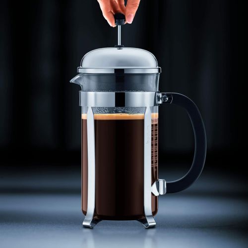  Bodum Chambord French Press Coffee Maker with Shatterproof Carafe, 34 Ounce, Chrome