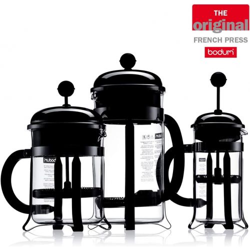  BODUM 1928-01 Chambord French Press Coffee Maker, 34 Oz, Black