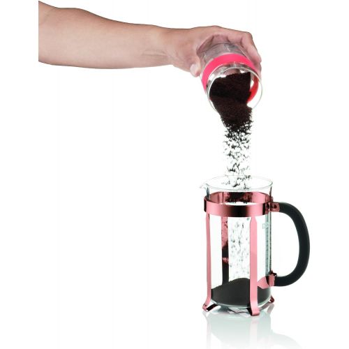  Bodum - 3 Piece French Press Set - Chambord 8 Cup French Press in Copper & 2 Double Wall Pavina Glasses 0.35l