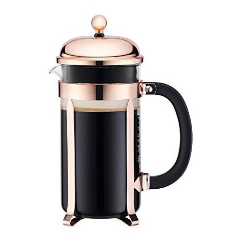  Bodum Chambord French Press Coffee Maker, Glass, 34 Ounce, 1 Liter, Copper