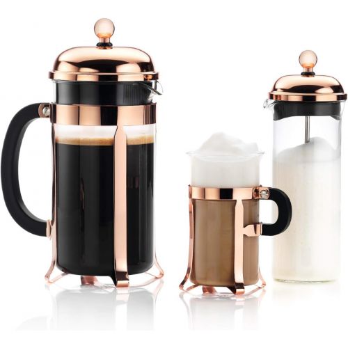  Bodum Chambord French Press Coffee Maker, Glass, 34 Ounce, 1 Liter, Copper