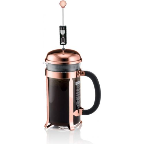  Bodum Chambord French Press Coffee Maker, Glass, 34 Ounce, 1 Liter, Copper