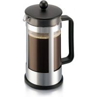 Bodum Kenya 8-Cup French Press Coffee Maker, 34-Ounce, Stainless Steel, Black