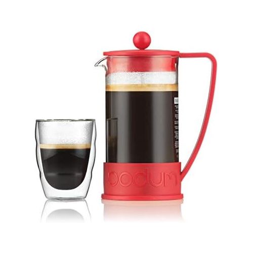  Bodum Brazil Three Cup French Press Coffee Maker - Red