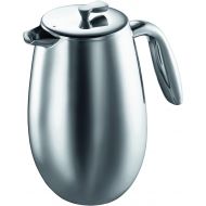 Bodum Columbia Thermal French Press Coffee Maker, Stainless Steel, 34 Ounce, 1 Liter (8 cup)