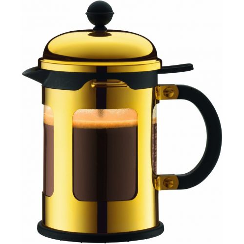  Bodum Chambord 4-Cup French Press Coffee Maker, Gold Chrome, 17-Oz.