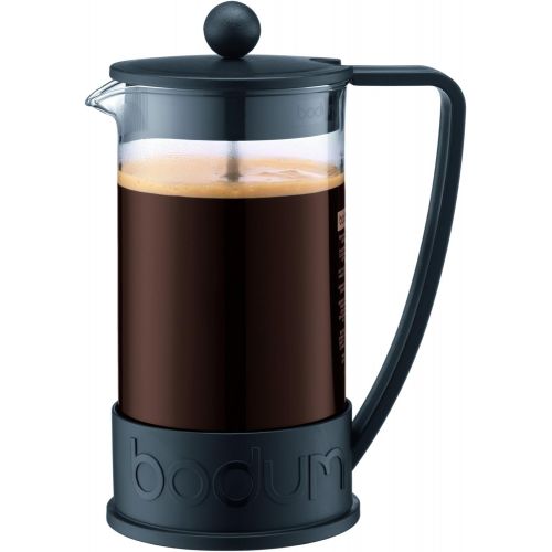  Bodum 10948-01BUS Brazil French Press Coffee and Tea Maker, 12 Ounce, Black