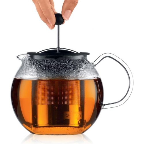  Bodum Assam Glass Tea Press with Stainless Steel Filter, 17-Ounce