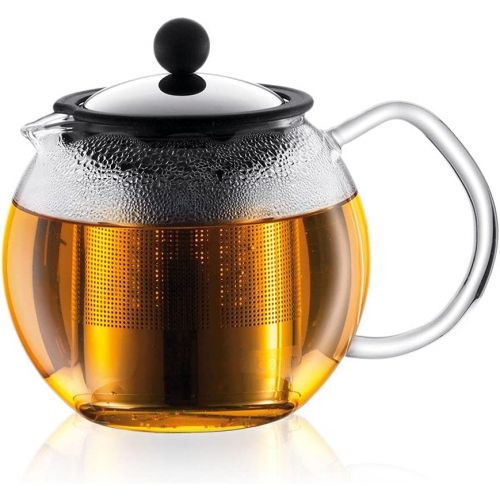  Bodum Assam Glass Tea Press with Stainless Steel Filter, 17-Ounce