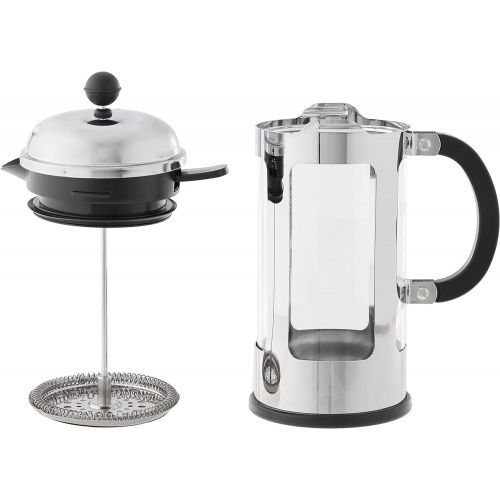 Bodum Chambord 8 Cup French Press Coffee Maker with Locking Lid, Stainless Steel, 34-Ounce