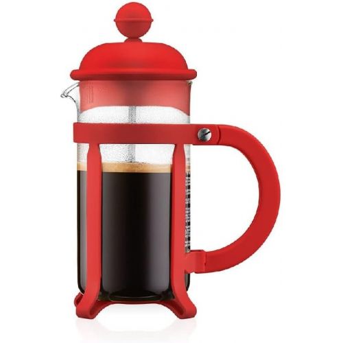  Bodum Java French Press Coffee Maker, 12 oz, Red
