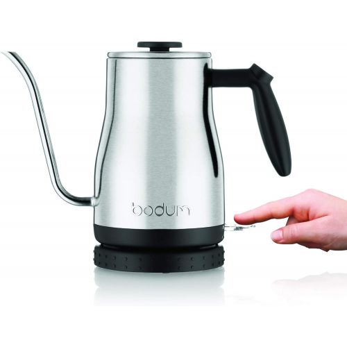  Bodum 11940-01US Bistro Gooseneck Electric Water Kettle, 34 Ounce, Black