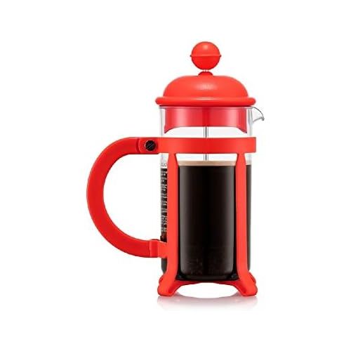  [아마존베스트]Bodum Java Coffee Maker 3 Cups Glass, Red, 7.5 x 13.5 x 18.9 cm