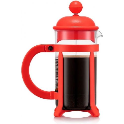  [아마존베스트]Bodum Java Coffee Maker 3 Cups Glass, Red, 7.5 x 13.5 x 18.9 cm