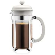 [아마존베스트]BODUM 1 Litre 34 oz 8-Cup Stainless Steel Frame Caffettiera Coffee Maker, White