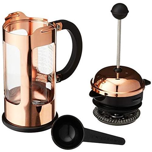  [아마존베스트]BODUM 0.35 Litre/12 oz Borosilicate Glass Chambord 3-Cup Coffee Maker, Copper