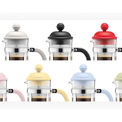  [아마존베스트]BODUM 0.35 Litre 12 oz 3-Cup Stainless Steel Frame Caffettiera Coffee Maker, White