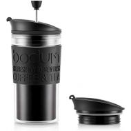 [아마존베스트]Bodum 11102-01S Travel Press Coffee Maker, Plastic, Black/Transparent, 8.9 cm