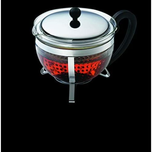  [아마존베스트]Bodum CHAMBORD SET: tea maker with plastic filter, 1.3 l, with rechaud