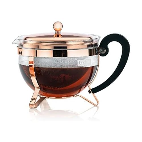  [아마존베스트]Bodum 11656-18Chambord Teapot 1.5Litre Stainless Steel Sieve Copper