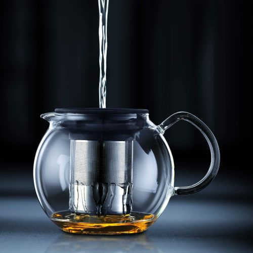  [아마존베스트]Bodum Assam Tea Maker with Stainless Steel Filter, Glass, Transparent/Cork, 12 cm