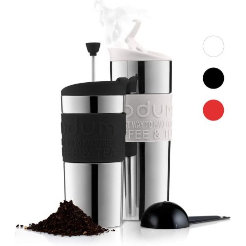  Bodum Travel Press Coffee Maker, Vacuum, Small, 0.35 Litre White