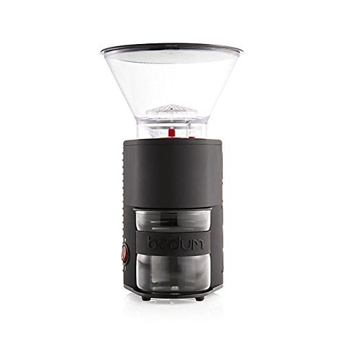  Bodum BISTRO Burr Grinder, Electronic Coffee Grinder with Continuously Adjustable Grind, Brushtech Coffee Grinder Dusting Brush & One-Tablespoon Plastic Clever Scoop Bundle (Black)