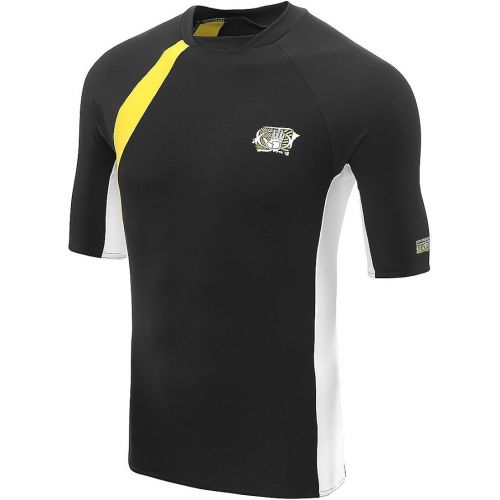  Body Glove Mens Performance Short Arm Rashguard, SilverBlack, Large