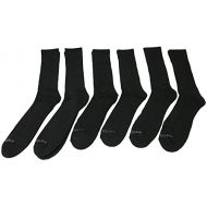 Body+Glove Bodyglove Mens Big & Tall Crew Socks, Color Black, Size 13-16 (Pack of 6)