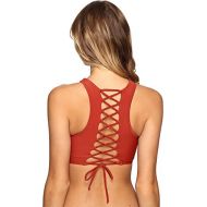 Body+Glove Body Glove Juniors Smoothies Leelo High Neck Cropped Bikini Top with Lace Up Back