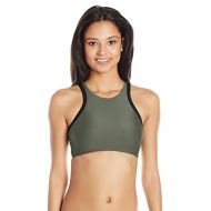 Body+Glove Body Glove Womens Leelo Strappy Back High Neck Cropped Bikini Top Swimsuit