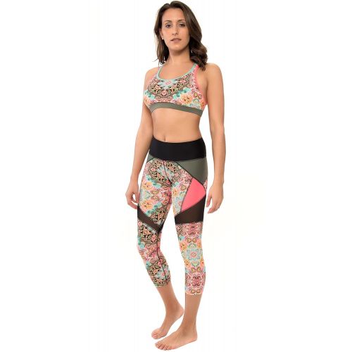  Body+Glove Body Glove Womens Crossover Pompei Propel Capri Leggings