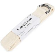 [아마존베스트]Body & Mind Yoga Strap Natural Cotton  Yoga Belt Strap with D-Ring Closure 250 x 3.8 cm