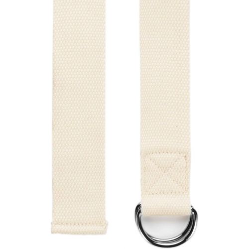  [아마존베스트]Body & Mind Yoga Strap Natural Cotton  Yoga Belt Strap with D-Ring Closure 250 x 3.8 cm