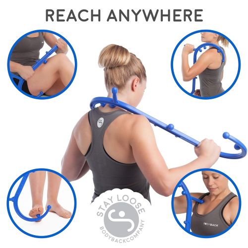  Body Back Buddy Original Trigger Point Therapy Self Massage Tool  S-Shaped Shoulder, Back & Neck Acupressure Massager, Myofascial Release Tool & Deep Muscle Massage Stick by Body