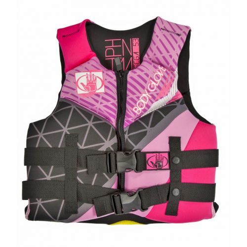  Body Glove Phantom Youth Life Jacket, Neoprene Shell, Foam Flotation, Front Zippered Opening, Concealed Straps Quick Release Buckles USCG Approved -16224-Y