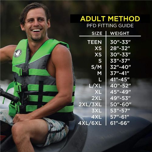  Body Glove Marvel Method Life Jacket, Nylon Shell, Light Weight, Over-Sized Arm Holes, USCG Approved