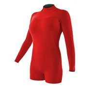 Body Glove Wetsuit Co Womens Smoothie Long Sleeve Springsuit, Red, 7/8