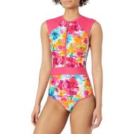 Body Glove Women's Stand Up Zip Front Paddle One Piece Swimsuit with UPF 50+