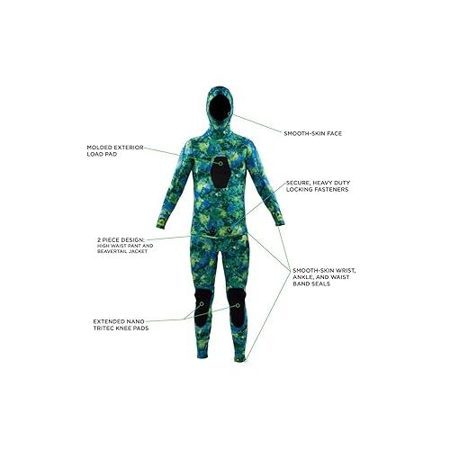  Body Glove 3mm Dive 2 PC Beaver Tail Wet Suit -17178-M-BWC, Medium