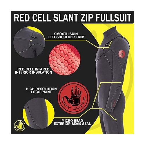  Body Glove Red Cell Slant Zip 4/3MM