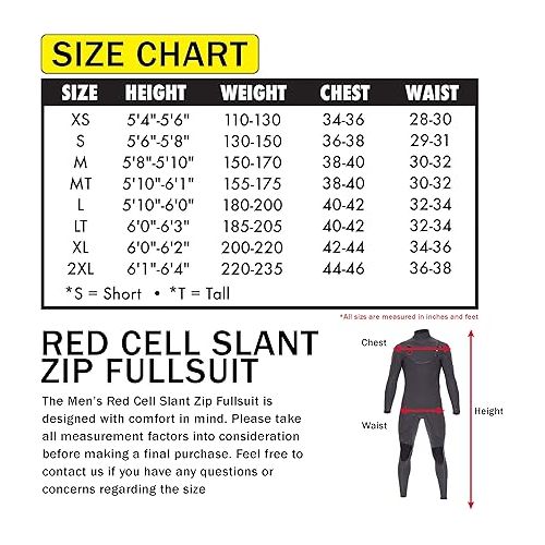  Body Glove Red Cell Slant Zip 4/3MM