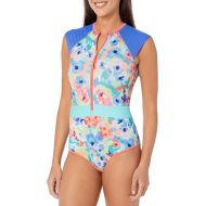 Body Glove Women's Standard Stand Up Zip Front Paddle One Piece Swimsuit with UPF 50+, Available in Sizes Xs, S, M, L, XL