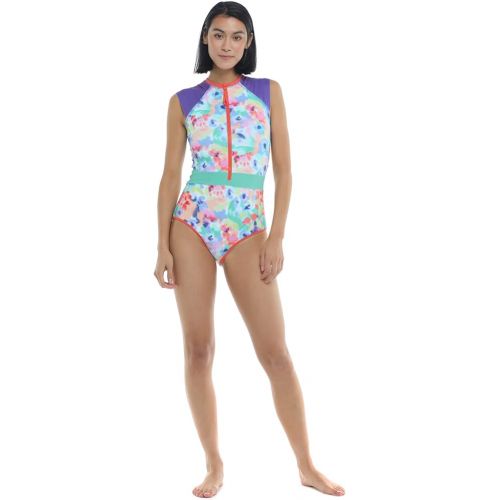  Body Glove Women's Standard Stand Up Zip Front Paddle One Piece Swimsuit with UPF 50+, Available in Sizes Xs, S, M, L, XL