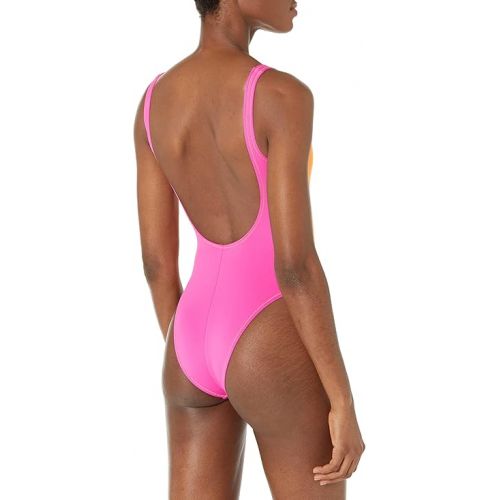  Body Glove Women's Standard 80's Throwback Time Zip Front One Piece Swimsuit