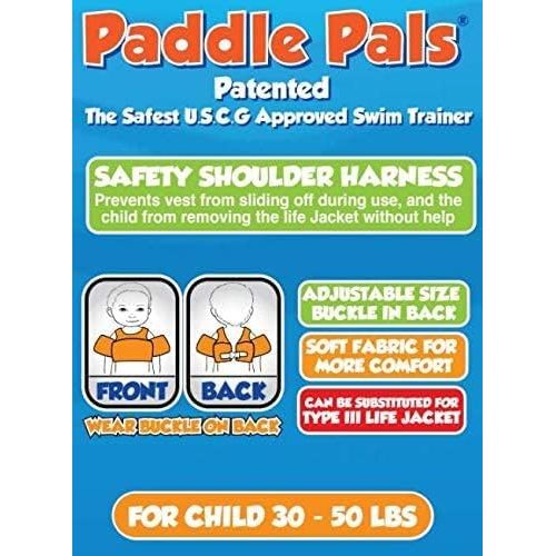  Body Glove Paddle Pals Life Jacket - The Safest Patented U.S. Coast Guard Approved Kids Swim Vest 33-55 LBS