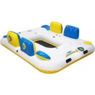 Body Glove Six Person Inflatable Floating Catalina Island with Bluetooth Speaker, 2 Coolers & 6 Drink Holders