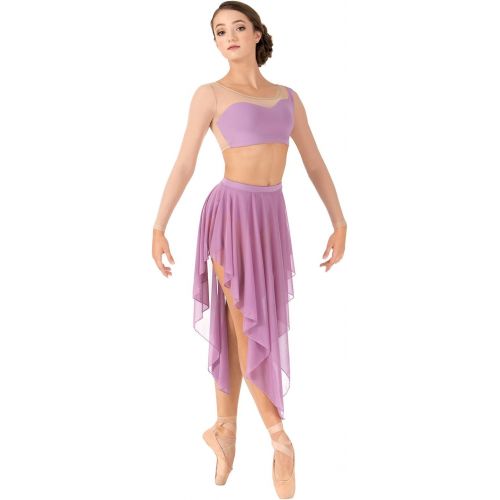  Body Wrappers Adult Convertible High-Low Dance Skirt,BW9113